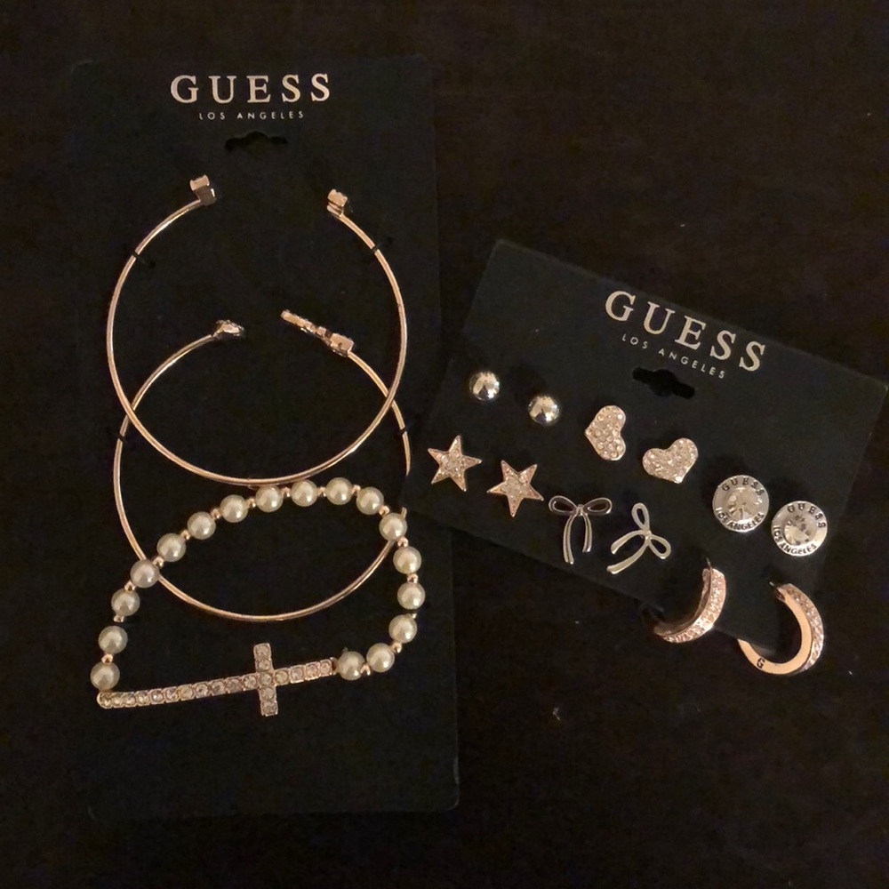 Guess bracelets and earrings